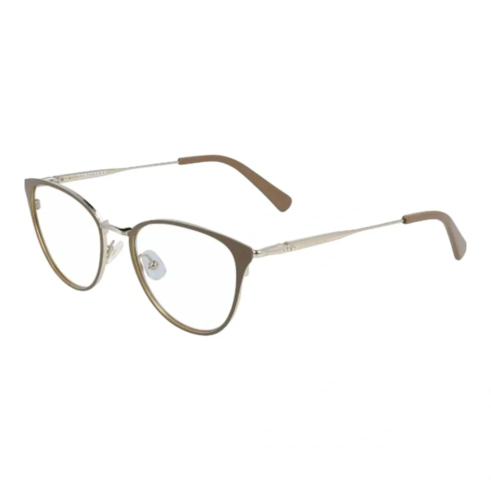 Longchamp Eyeglasses Frames LO2124 901 50-19-140 Brown And Gold Preppy Feminine